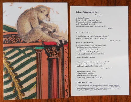 Item #33793 Kasmin Gallery Exhibition Announcement Card for Max Ernst Collages. Max Art Ephemera - Ernst, DorotheaTanning.