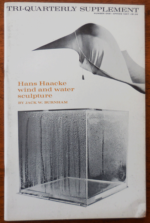 Item #33997 Hans Haacke wind and water sculpture (Tri-Quarterly Supplement Number One). Jack W. Art - Burnham, Hans Haacke.