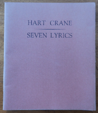 Item #33999 Seven Lyrics. Hart Crane