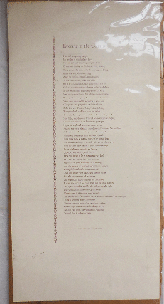 Item #34023 Evening in the Country (Broadside Poem). John Ashbery