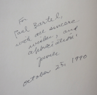 Collected Poems (Inscribed to Paul Bartel)