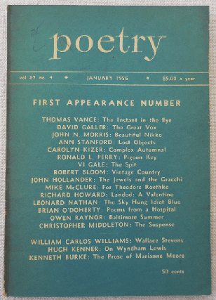 Item #34270 Poetry Magazine Vol 87 No. 4 January 1956 Issue. Henry Rago, Carolyn Kizer Michael...
