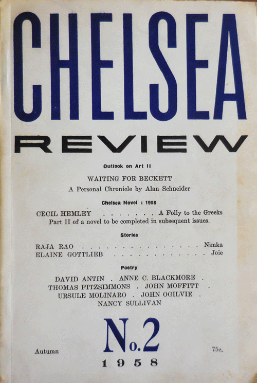 Item #34318 Chelsea Review No. 2. Robert Kelly, Ursule, Molinaro, Venable, Herndon, George Economou.