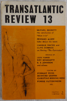 Item #34421 Transatlantic Review 13. Edward Albee Samuel Beckett, Harold Pinter, Clive Donner, J....