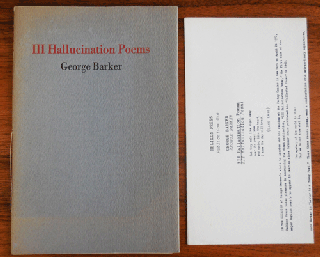 Item #34491 III Halluciantion Poems (Signed Lettered Edition). George Barker