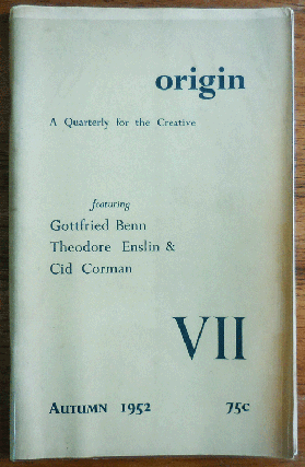 Item #34596 Origin VII Autumn 1952. Cid Corman