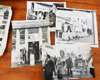 Item #34733 Small Archive of UK Press Photographs of Various Social Issue Demonstrations...
