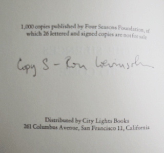 Against The Silences To Come (Signed Lettered Edition)