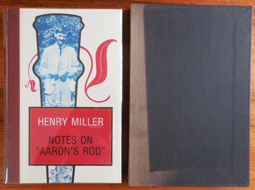 Item #34768 Notes On "Aaron's Rod" (Signed Limited Edition). Henry Miller.