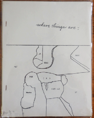 Item #34992 Where Things Are (Blue Pig #14). Clark Coolidge, Anselm, Hollo, John, Giorno