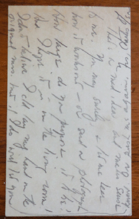 Item #34997 Signed Handwritten Postcard (1963). Charles Olson