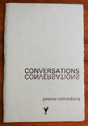 Item #35034 Conversations (Signed). Jerome Rothenberg