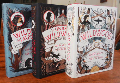 Item #35095 Wildwood / Under Wildwood / Wildwood Imperium (Three Volumes, Two Signed). Fantasy - Colin Meloy with, Carson Ellis.