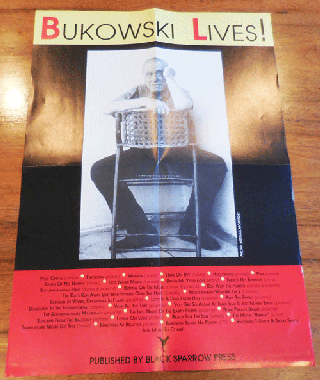 Item #35136 Bukowski Lives! (Promotional Poster). Charles Poster - Bukowski