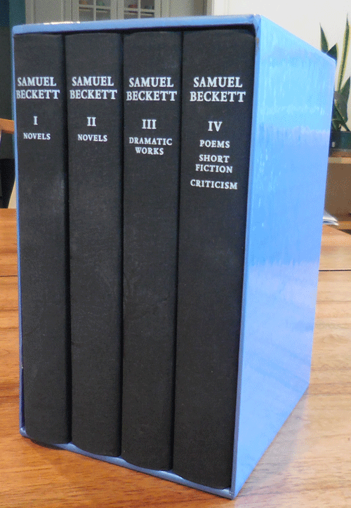 Item #35137 Four Volume Set of Books in Slipcase (Volume I Novels / Volume II Novels / Volume III Dramatic Works / Volume IV Poems, Short Fiction, Criticism) Centenary Edition. Paul Auster, Samuel Beckett.