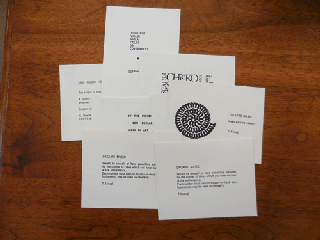 Item #35298 9 Fluxus Cards from the In The Spriti of Fluxus "Suitcase" C. Shiomi Fluxus Ephemera...