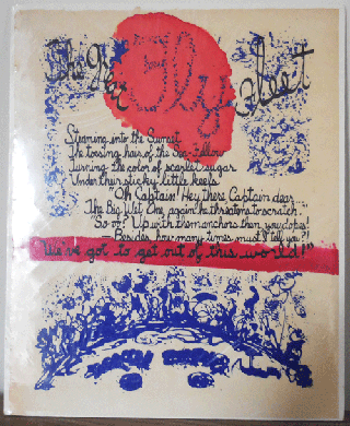 Item #35604 The Great Fly Fleet (Silkscreened painted poem). Kenneth Patchen