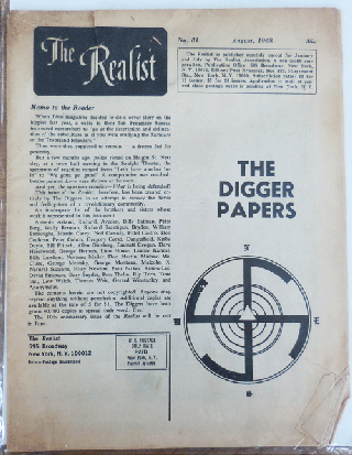 Item #35851 The Realist No. 81 August 1968 Issue (The Diggers). Underground Newspaper, Paul The...