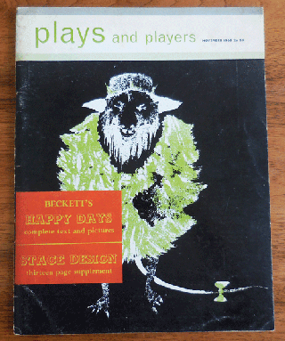 Item #35880 Plays and Players November 1962 Issue. Peter Roberts, Samuel Beckett
